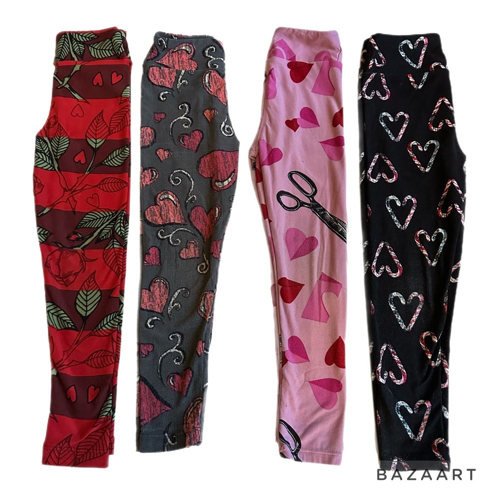 LuLaRoe Kids S/M (2T-6) leggings 4 pack | EUC and GUC